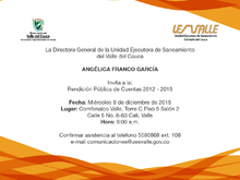 Tarjeta de invitaci&oacute;n Rendici&oacute;n de Cuentas