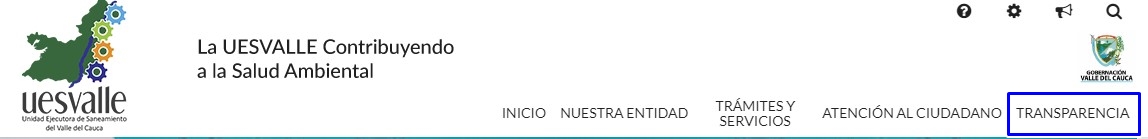 Imagen botón de transparencia portal web uesvalle
