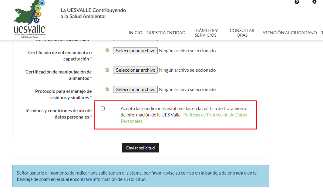 Autorización previa recolección de datos personales