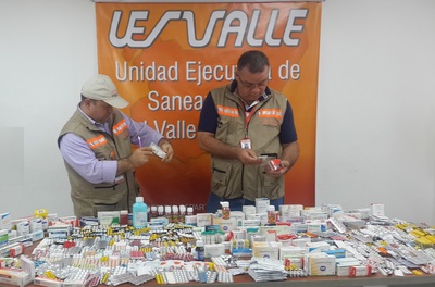 UESVALLE, DECOMISA MEDICAMENTOS QUE SERÍAN EXPENDIDOS DE FORMA ÍLICITA EN EL MUNICIPIO DE CANDELARIA