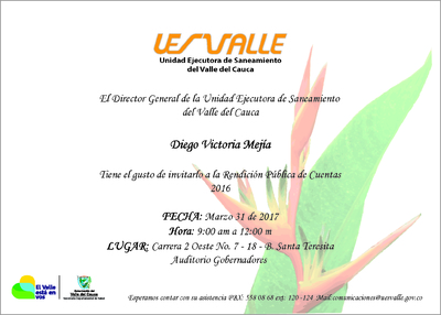 LA UES VALLE INVITA A LA RENDICIÓN PÚBLICA DE CUENTAS 2016