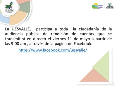 La UESVALLE transmitirá en directo audiencia pública de rendición de cuentas