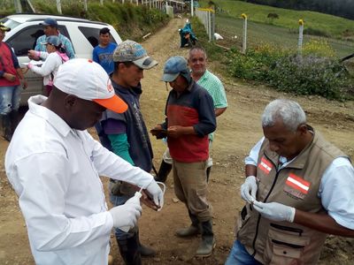 UESVALLE monitoreó al personal expuesto al uso de plaguicidas en El Cerrito