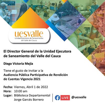 UESVALLE rinde cuentas a la ciudadanía este viernes 1 de abril