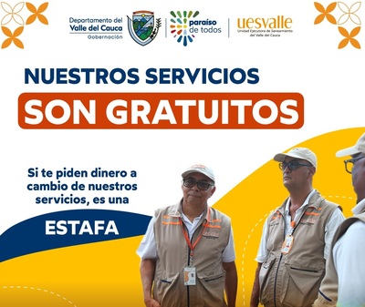 Vallecaucanos, recuerda que nuestros servicios son gratuitos.